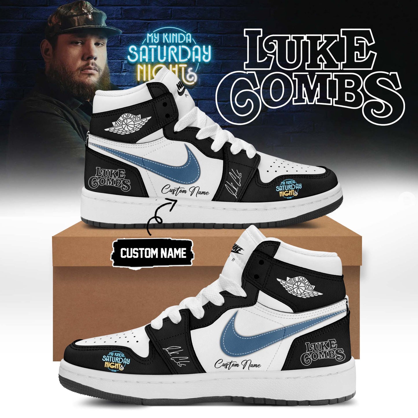 Luke Combs ”My Kinda Saturday Night Tour 2026” Limited Edition Signature – Shoes 1