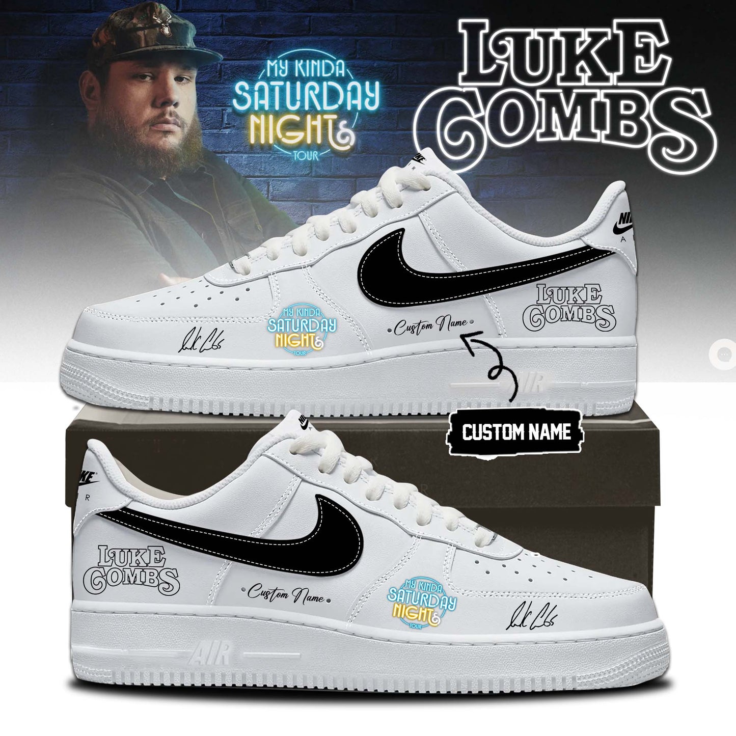 Luke Combs ”My Kinda Saturday Night Tour 2026” Limited Edition Signature – Shoes 6