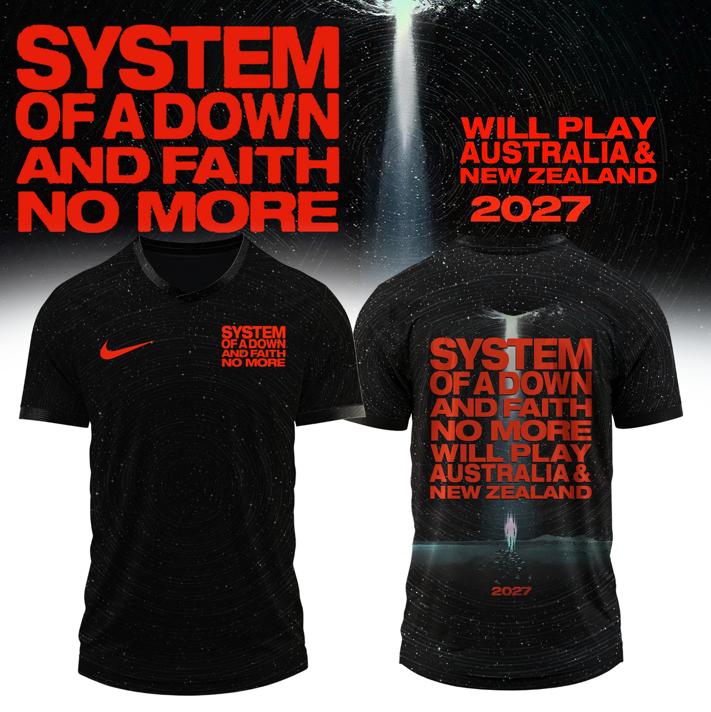 ,,System Of A Down & Faith No More – Australia & New Zealand Tour 2027– Jersey