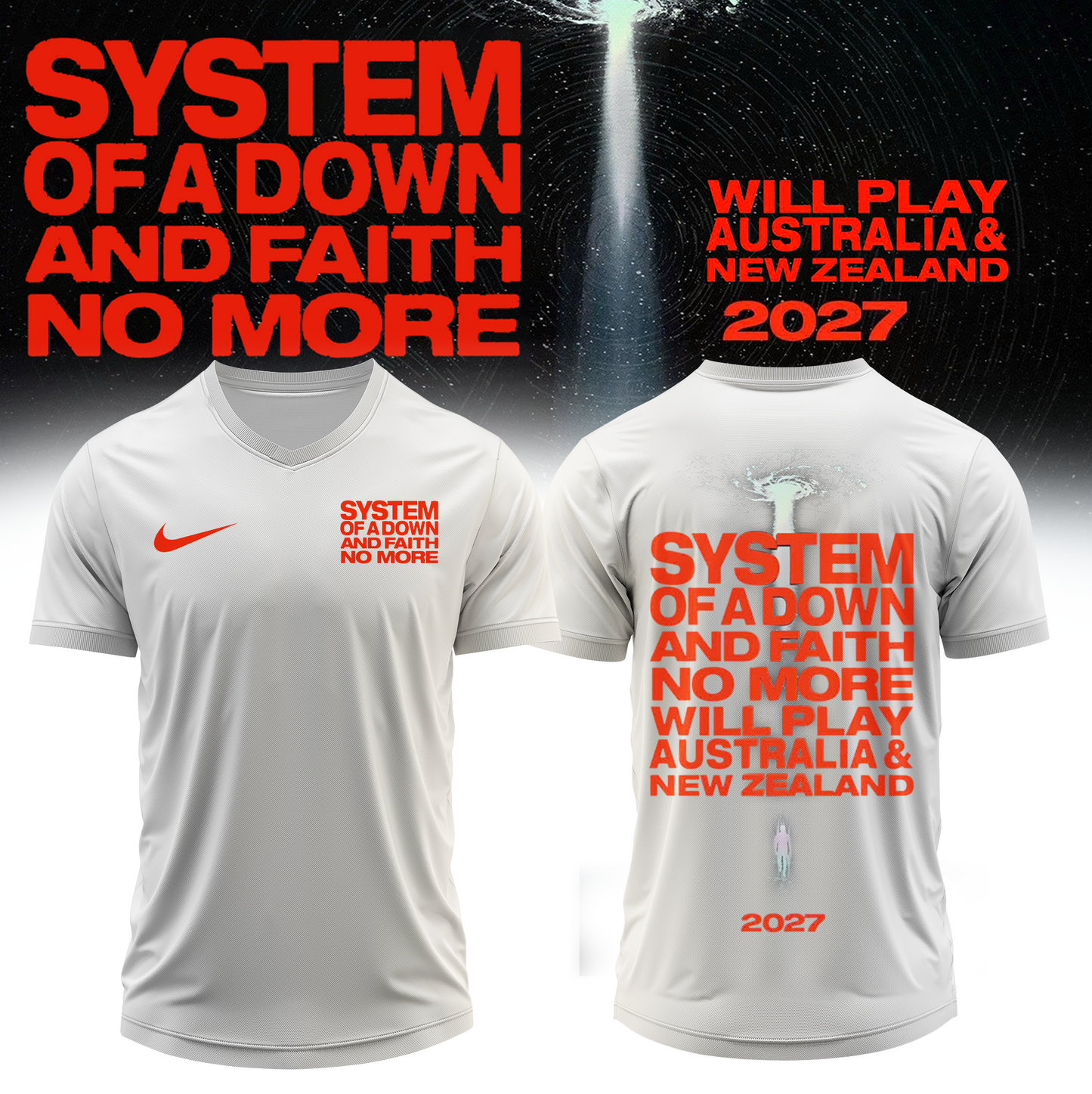 ,,System Of A Down & Faith No More – Australia & New Zealand Tour 2027– Jersey