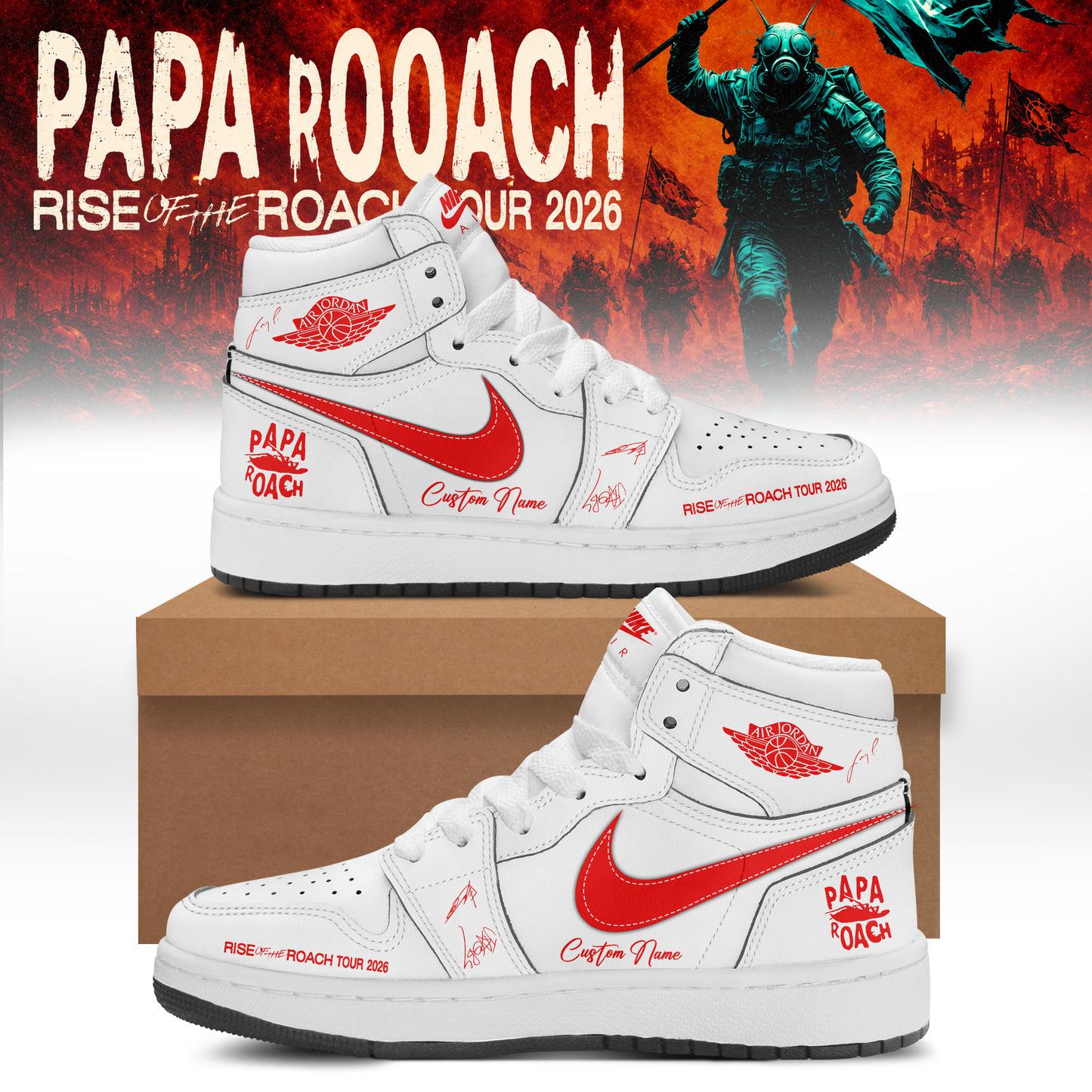 Papa Roach “Rise of the Roach World Tour 2026” Signature Limited Edition – Shoes 8