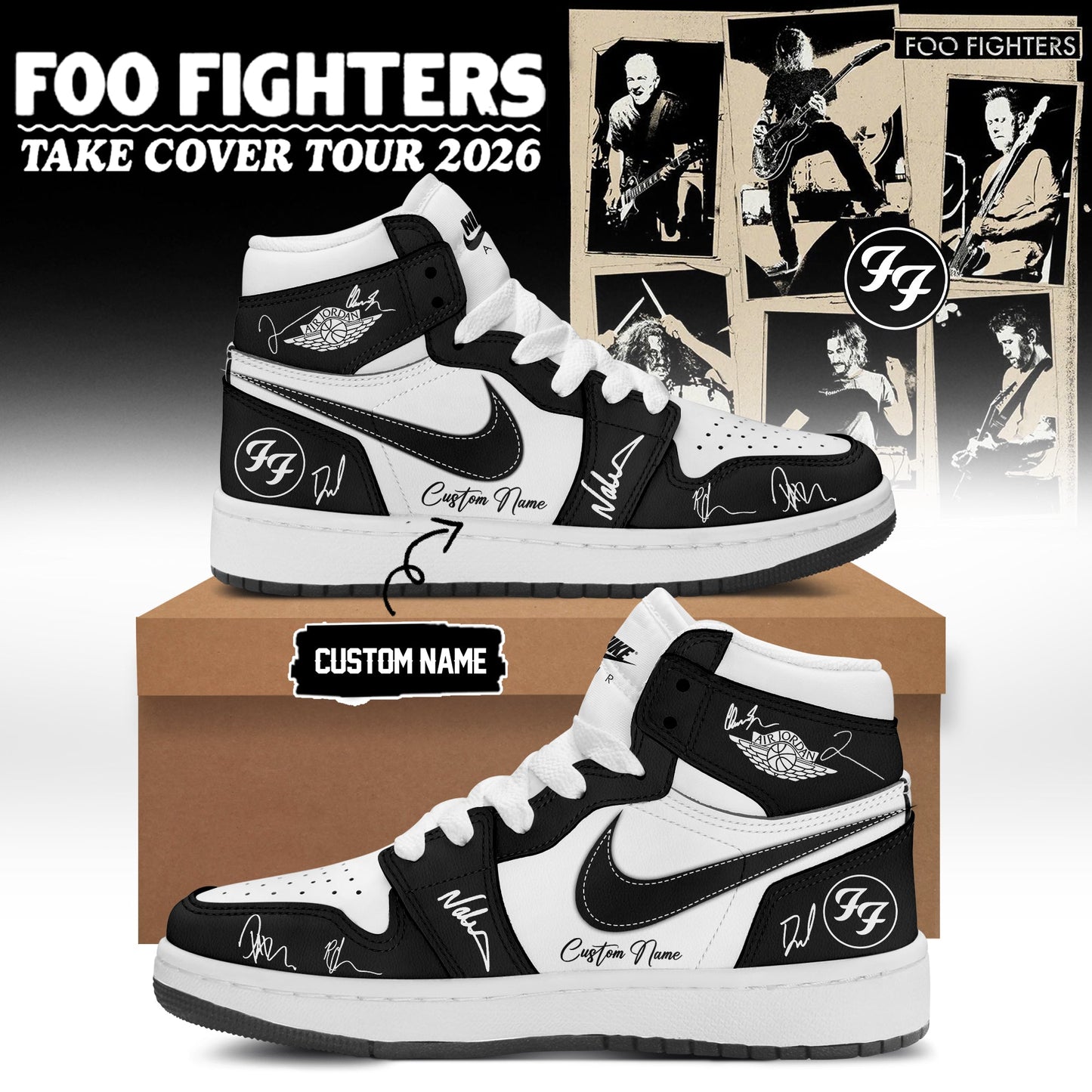 ,,Foo Fighters ”Take Cover Tour 2026” Limited Edition Signature – Shoes 2