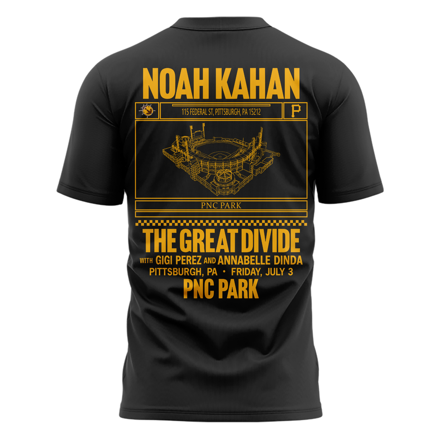 Limited Edition Pittsburgh Pirates x Noah Kahan Dark Gray T-shirt 2026