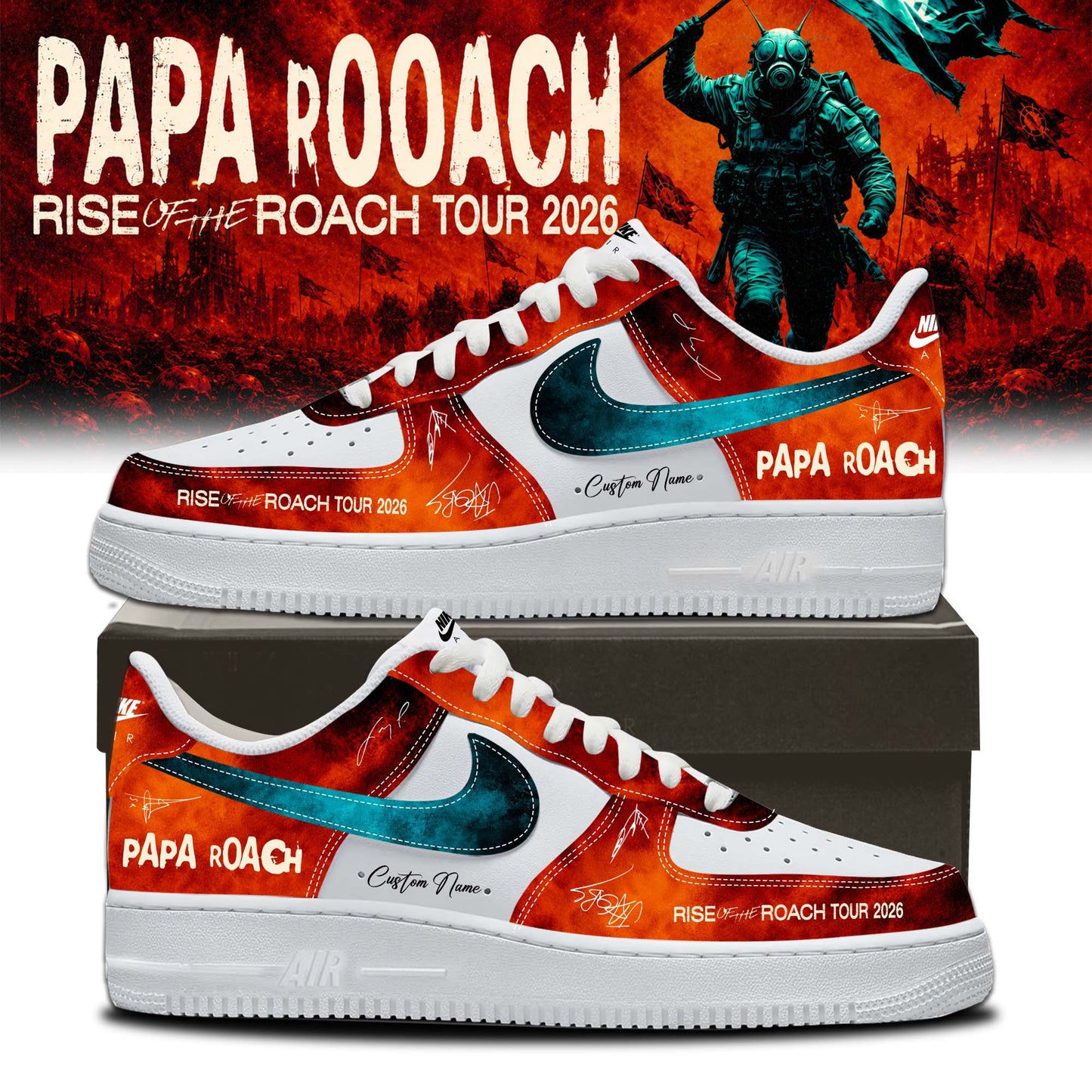 Papa Roach “Rise of the Roach World Tour 2026” Signature Limited Edition – Shoes 2