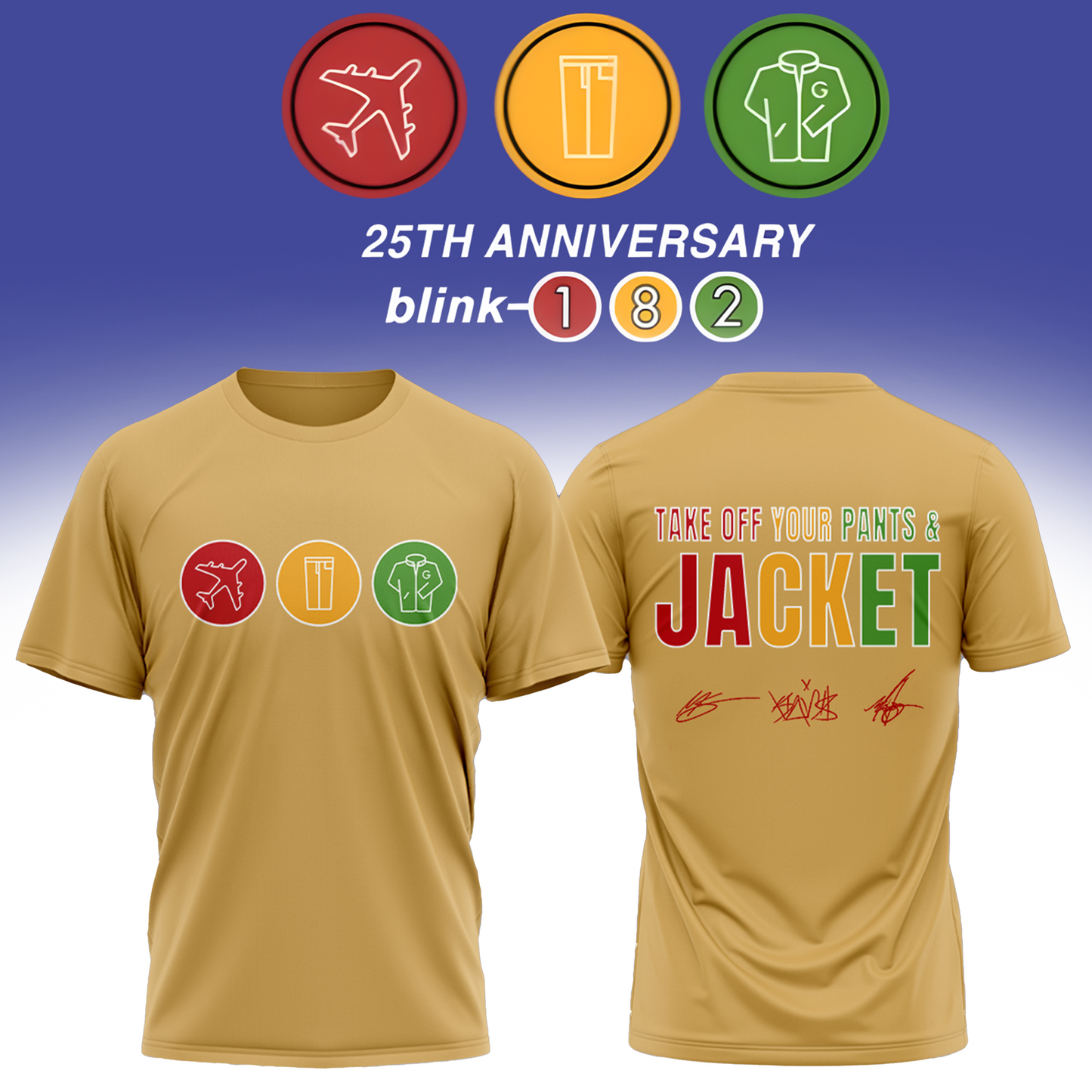 Blink-182 Anniversary Collection -Limited Edition Signature T shirt