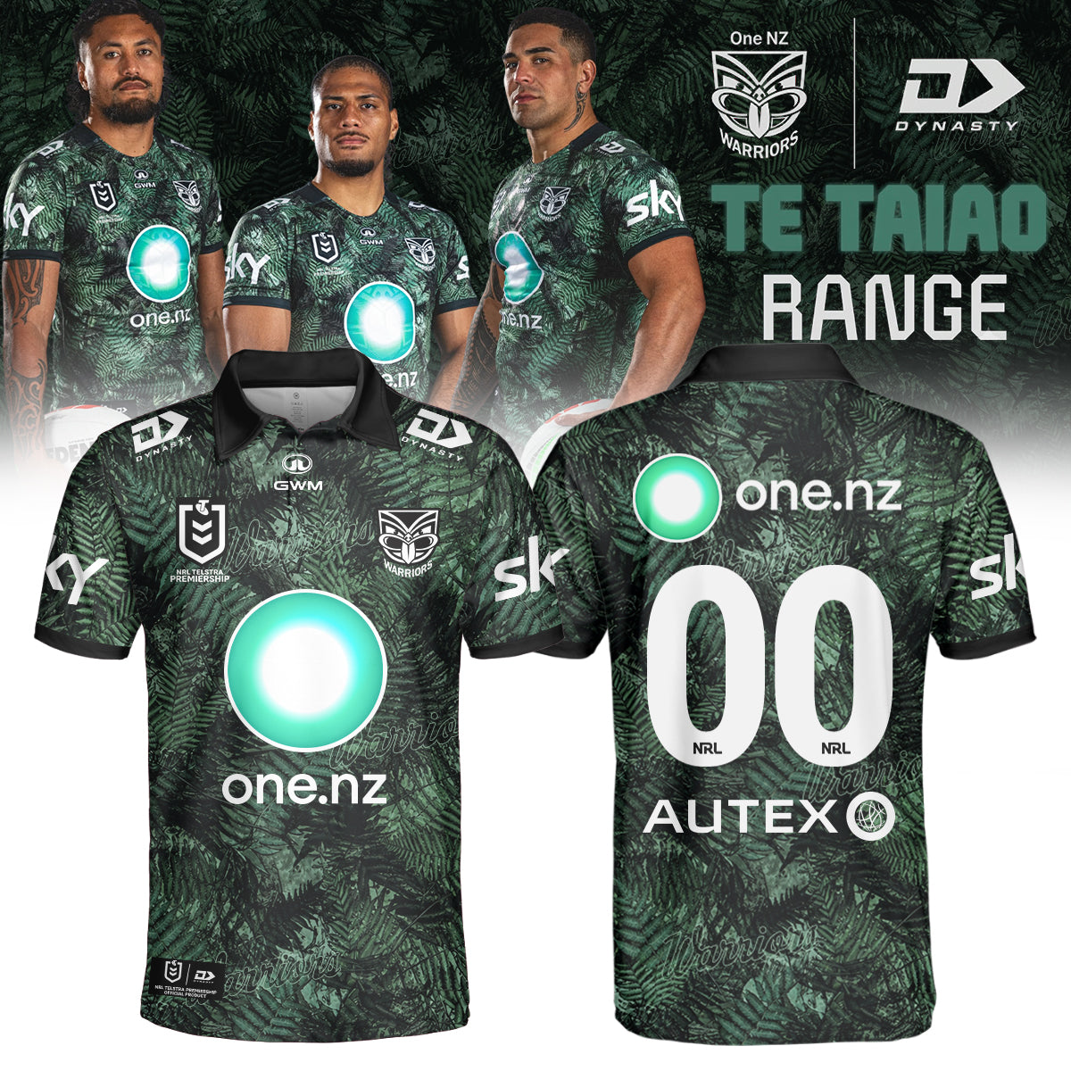 ,,2026 New Zealand Warriors Adults Replica Te Taiao Polo