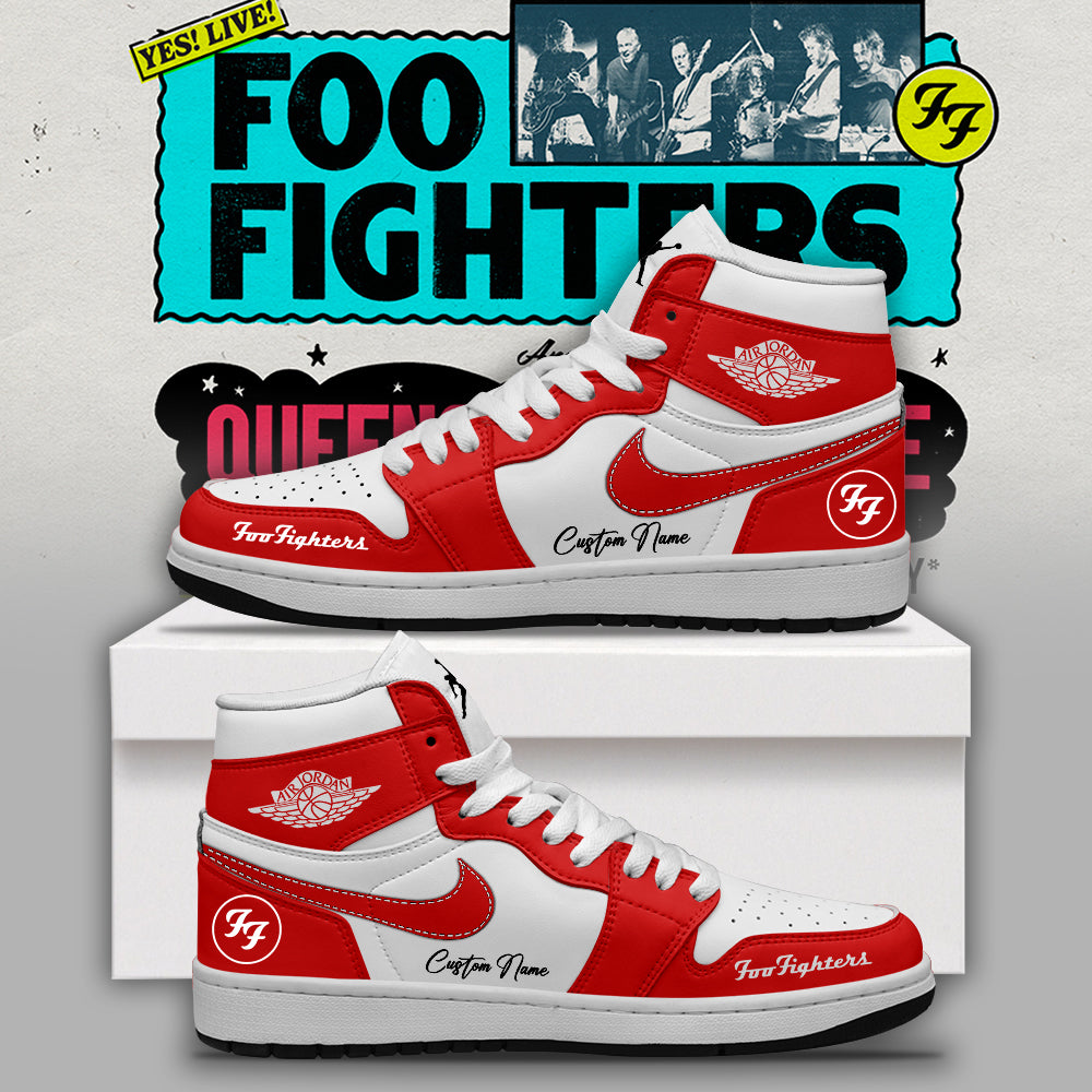 Foo Fighters 2026 Take Cover Tour Personalized AJ1 Limited Red Shoes