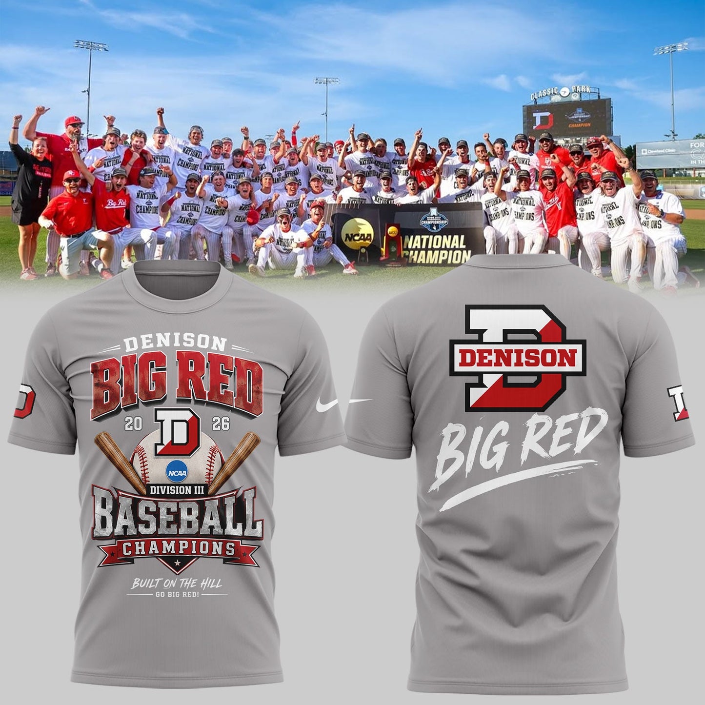Big Red 2026 Division III Baseball National Champions ⚾🏆Shirt