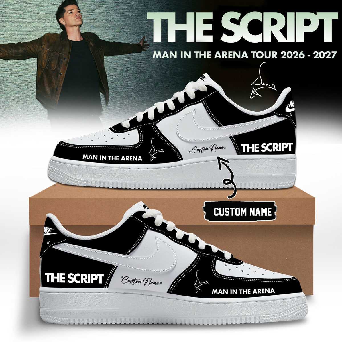 The Script ”Man In The Arena” Tour 2026/27 Limited Edition Signature – Shoes 6