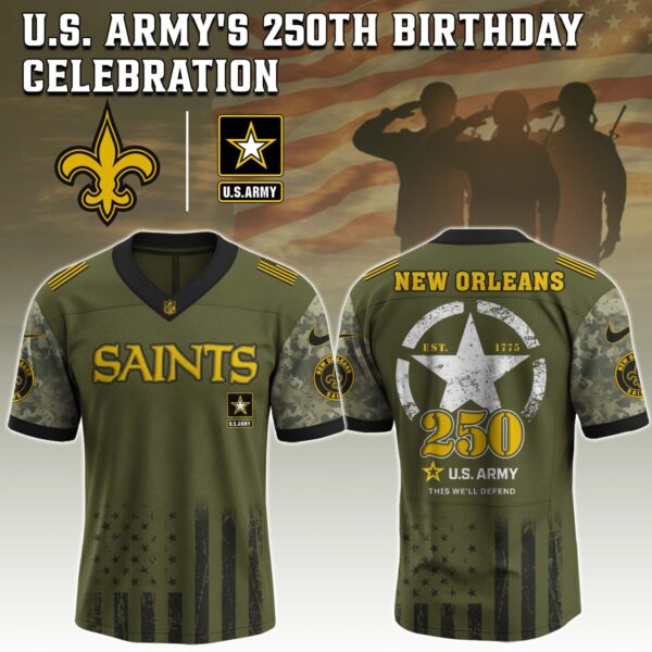 New Orleans Saints x U.S. ARMY'S 250TH Birthday Special Edition Jersey - Tycheco