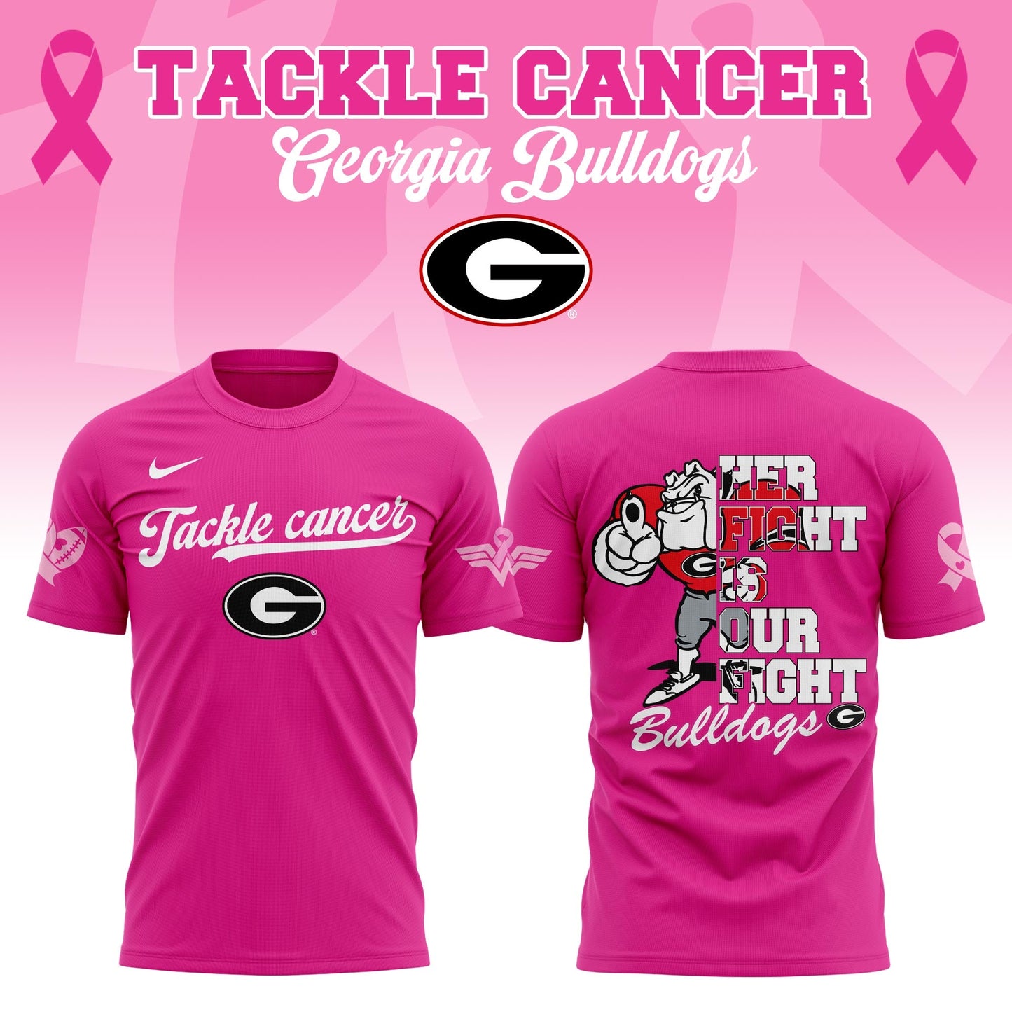 _ Georgia Bulldogs Tackle Cancer 2025 Limited Editions T-shirt