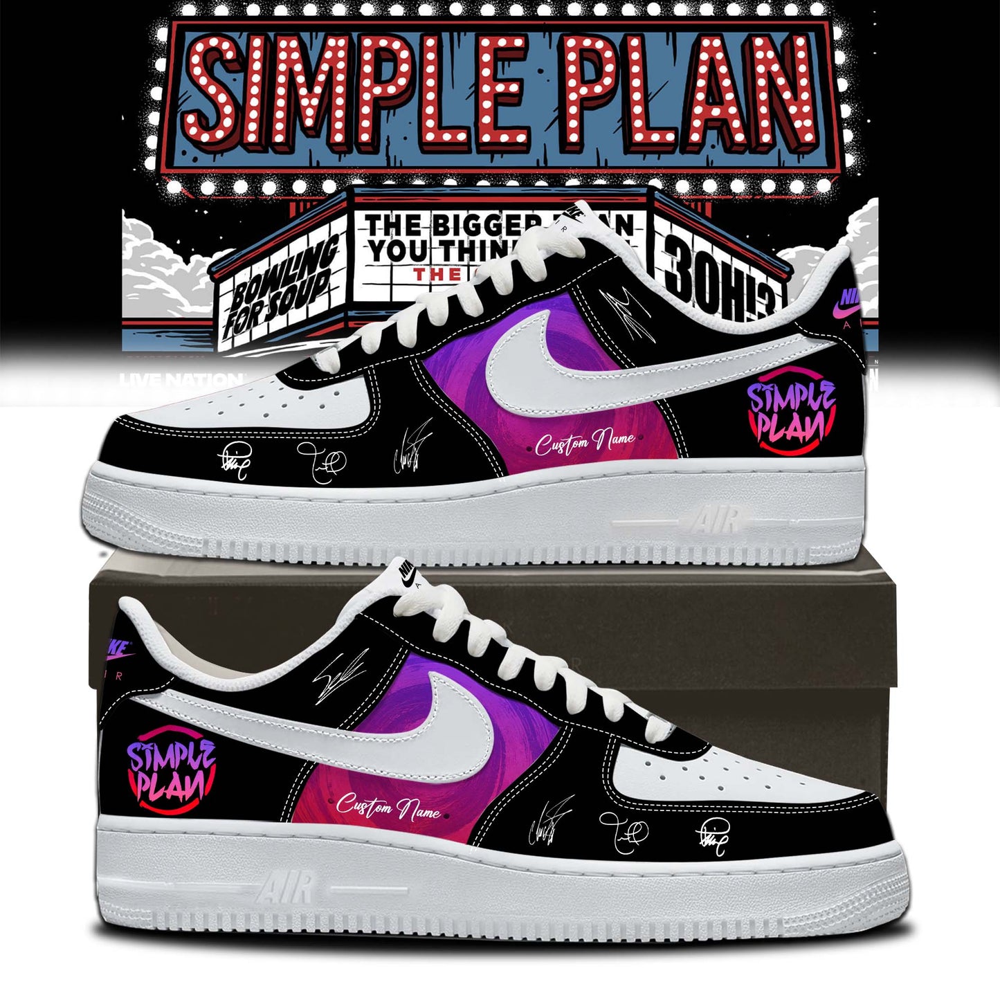 Simple Plan " The Bigger Than You Think! Tour " Shoes