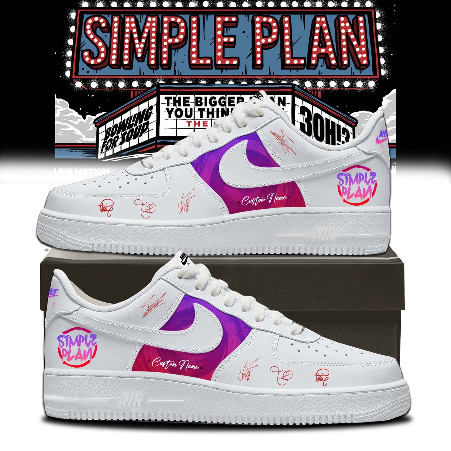 Simple Plan " The Bigger Than You Think! Tour " Shoes 2