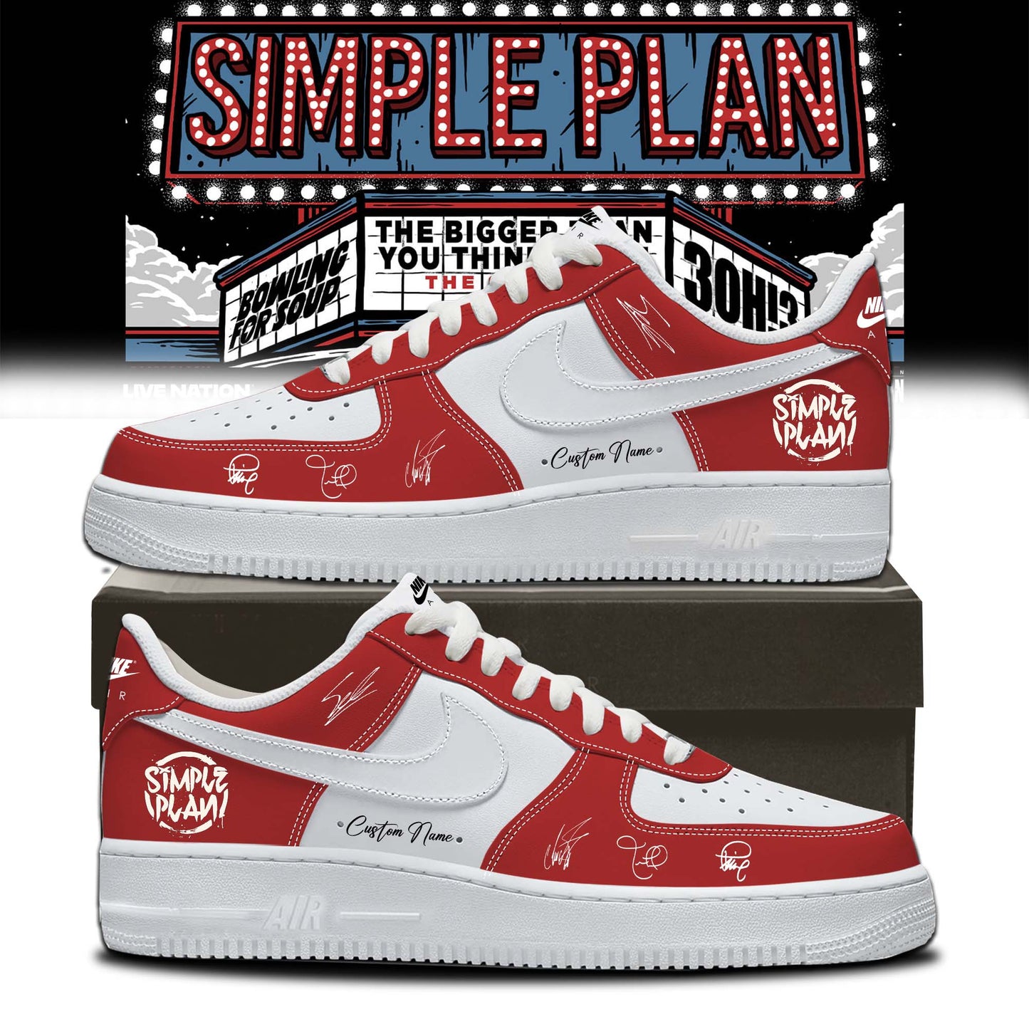 Simple Plan " The Bigger Than You Think! Tour " Shoes 3