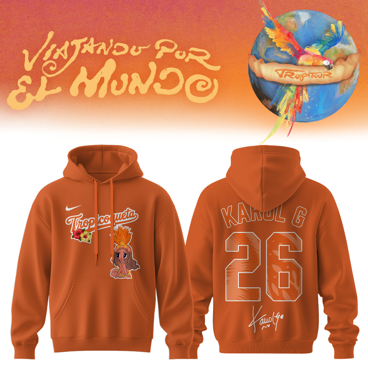 .Karol G – “Nos Vamos de Tour”. Limited Edition Signature Hoodie