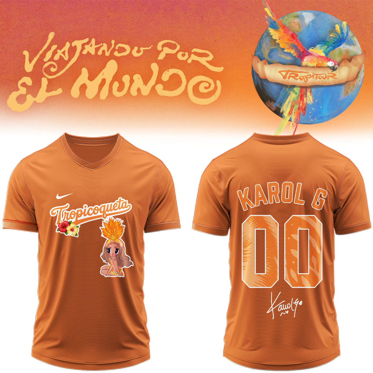 __,Karol G – “Nos Vamos de Tour”. Limited Edition Signature Jersey – Custom number