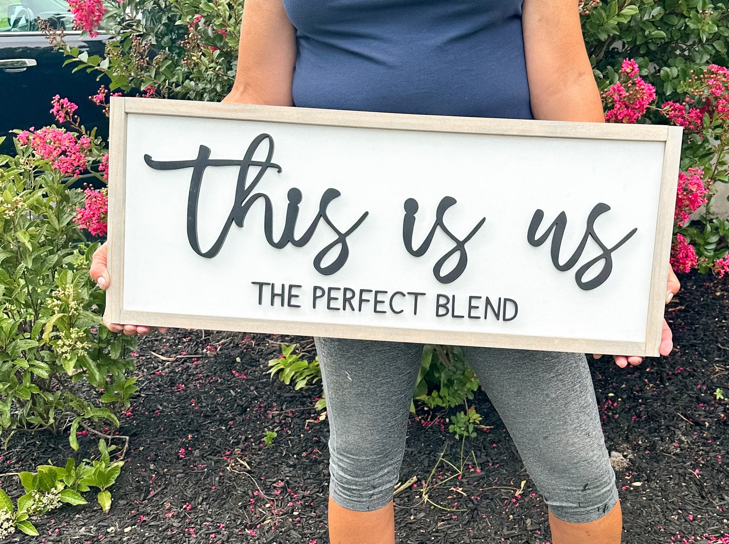 Blended Family Wood Sign, This Is Us, Housewarming Gift, Blended Family Wedding Gift, The Perfect Blend, 3D Lettering