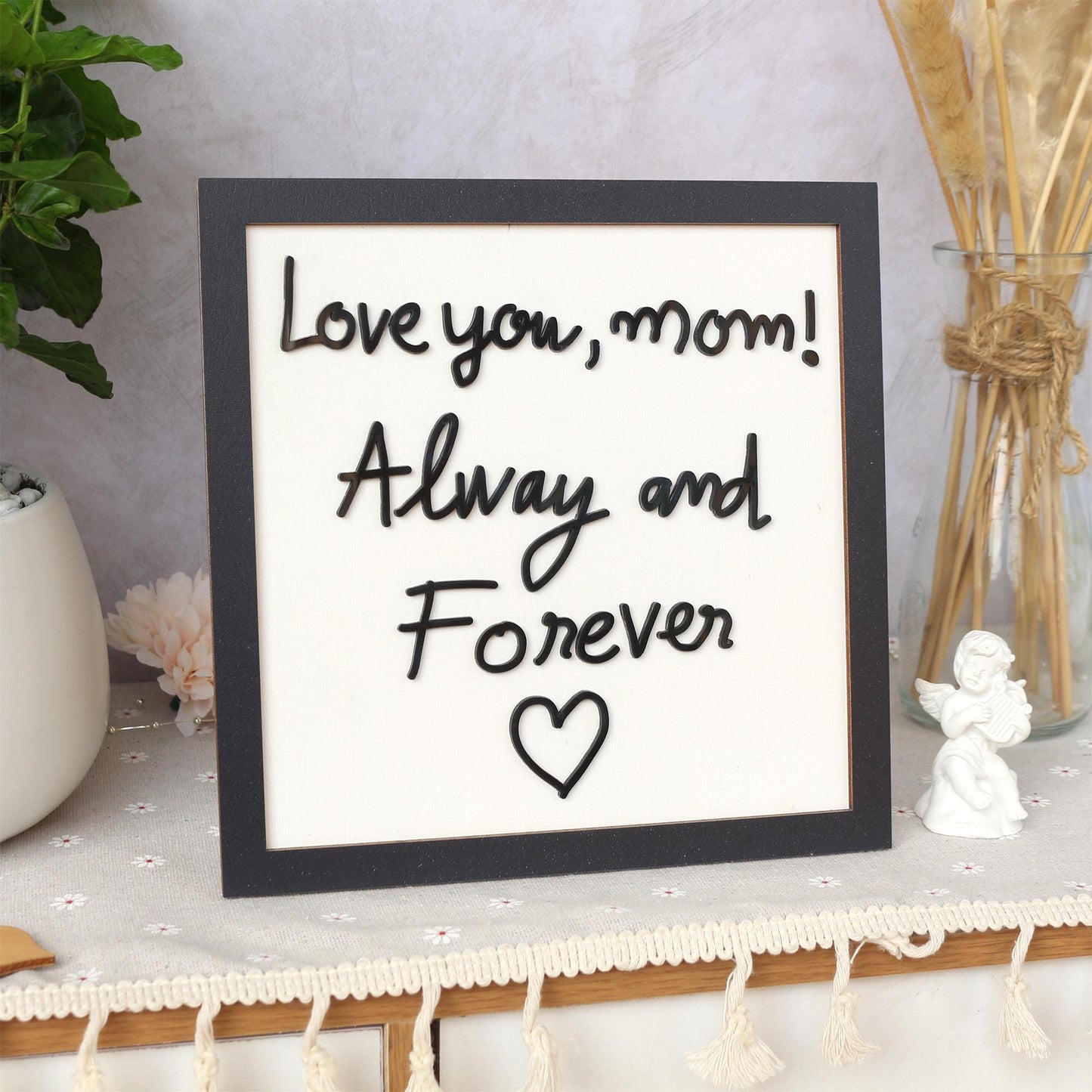 Personalized Handwriting Sign | Handwriting Sign 3D with wood and acrylic | Unique Gift for Mom, Dad, Grandparents, Teacher