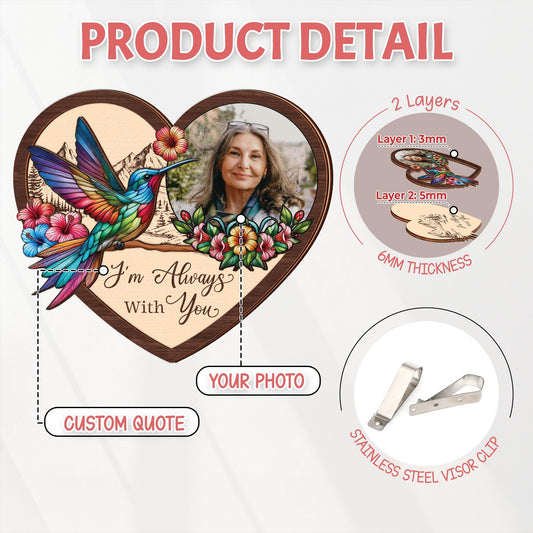 Personalized Memorial Photo Car Visor Clip,Sympathy Gift for Loss of Dad,Memorial Gift,Sun Visor Picture Clip,Remembrance,Grief Gift for Him