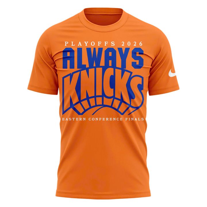New York Knicks 2026 Playoffs "Always Knicks" T-Shirt - Orange