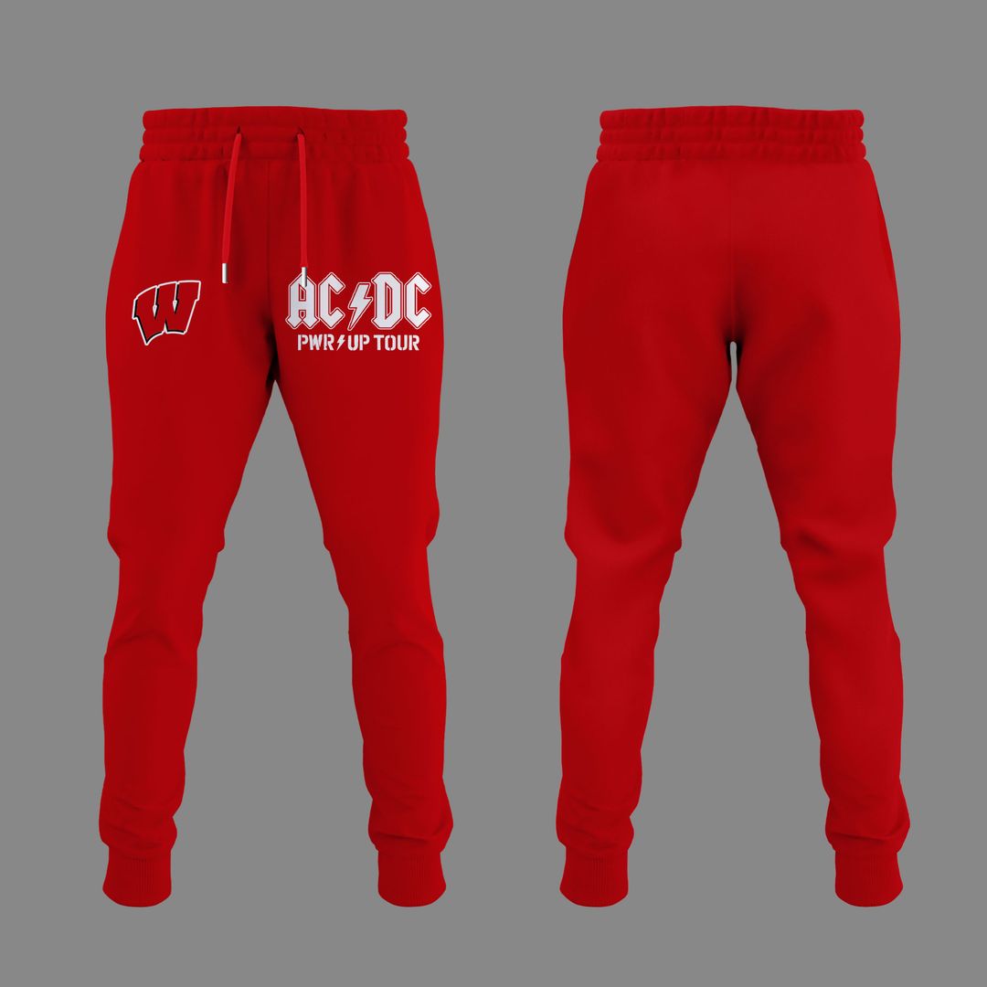 02.34. Exclusive Polo AC/DC x Wisconsin Badgers Football - Power Up Tour 2026 Polo Shirt