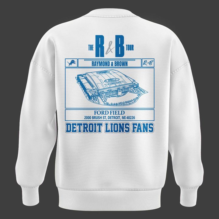 Limited Edition Sweatshirt Signed Chris Brown & Usher Raymond x Detroit Lions "The R&B Tour" at Ford Field (Detroit)