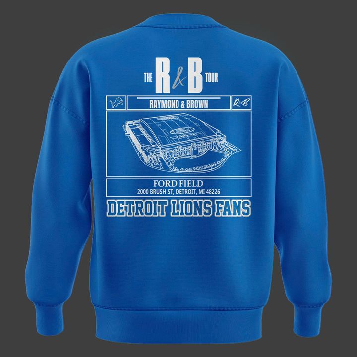 Limited Edition Sweatshirt Signed Chris Brown & Usher Raymond x Detroit Lions "The R&B Tour" at Ford Field (Detroit).