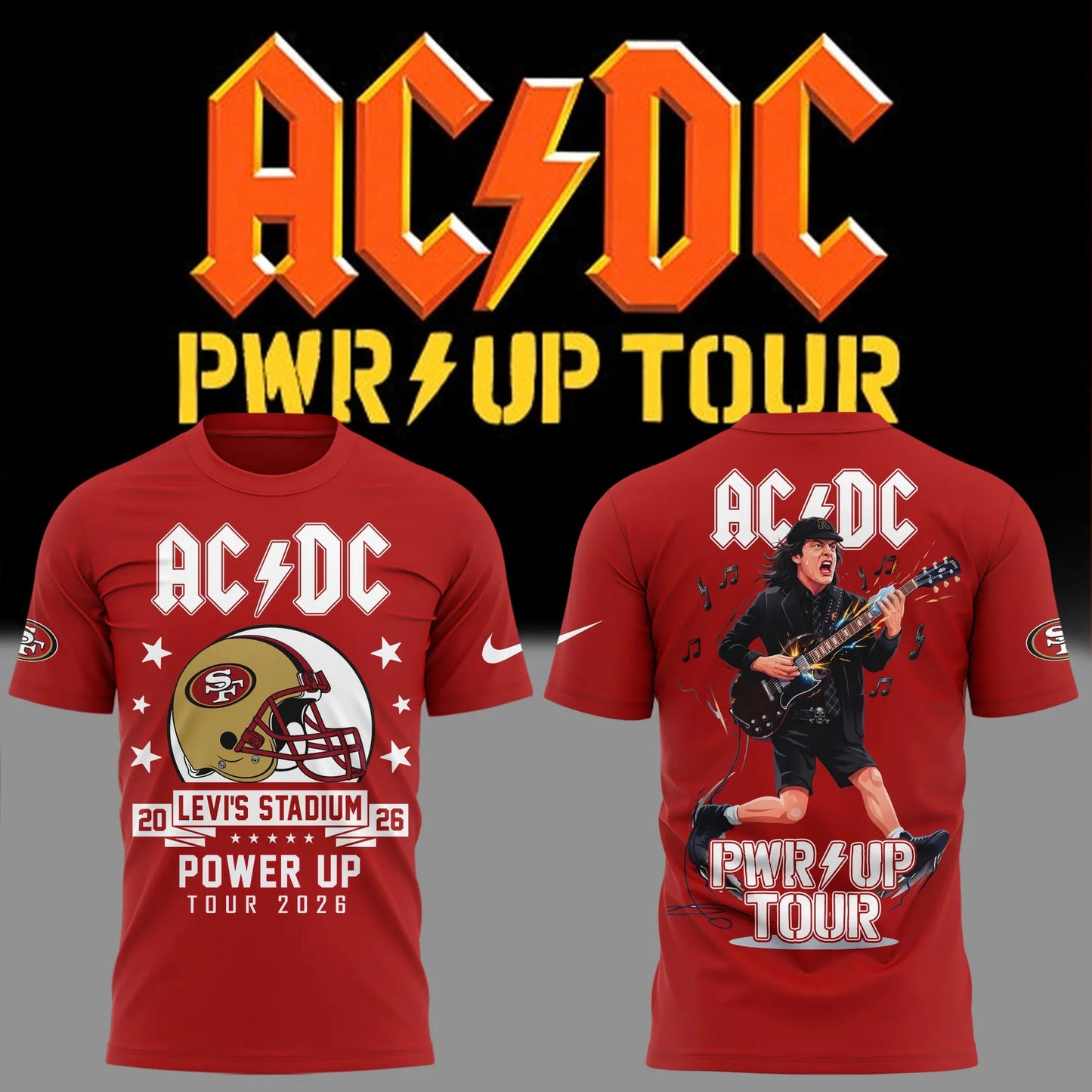 AC/DC x San Francisco 49ers - Power Up Tour 2026 T-Shirt