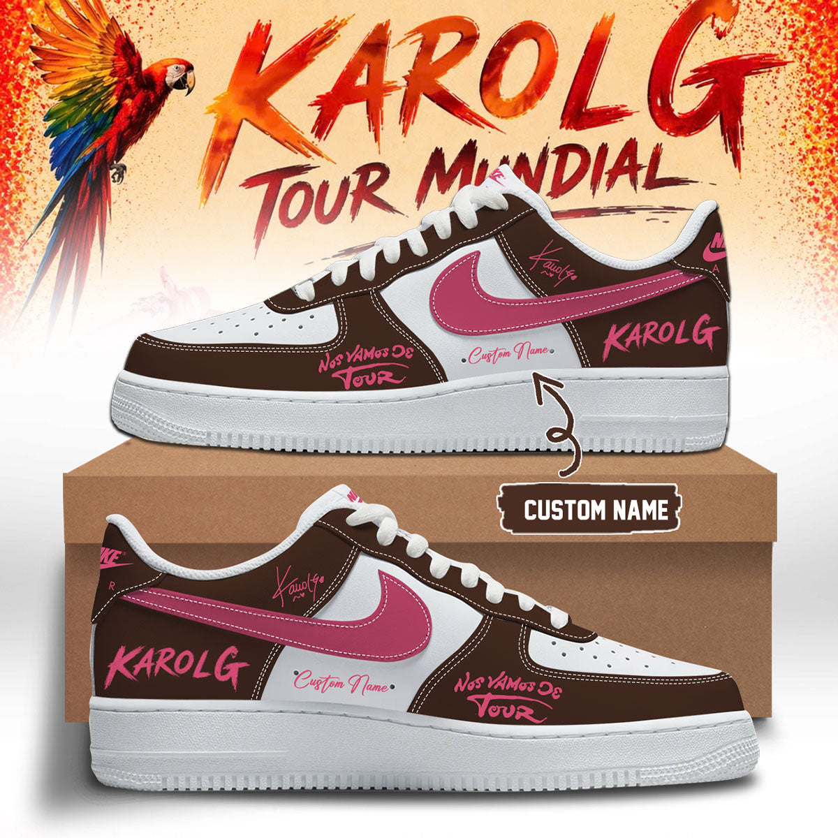 Karol G – Viajando Por El Mundo Tropitour 2026 Limited Edition AF1 Sneakers 3