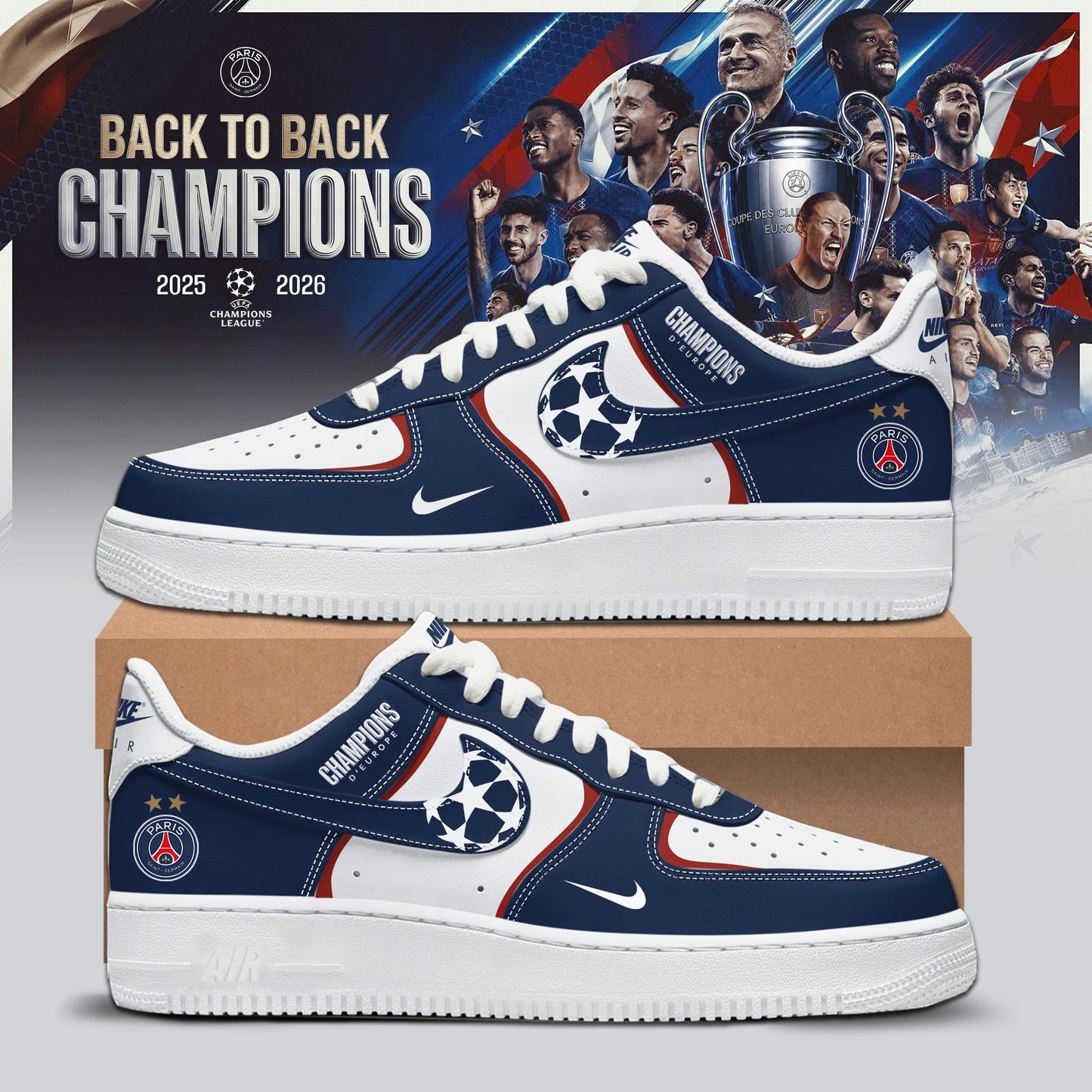 PSG 2026 Champions League Winners Special Edition Sneakers