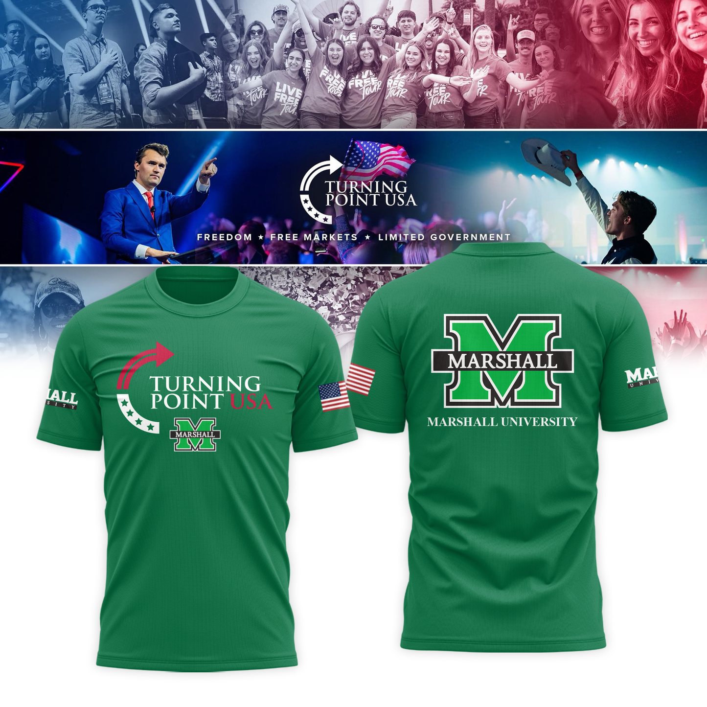 Marshall University Freedom Tshirt