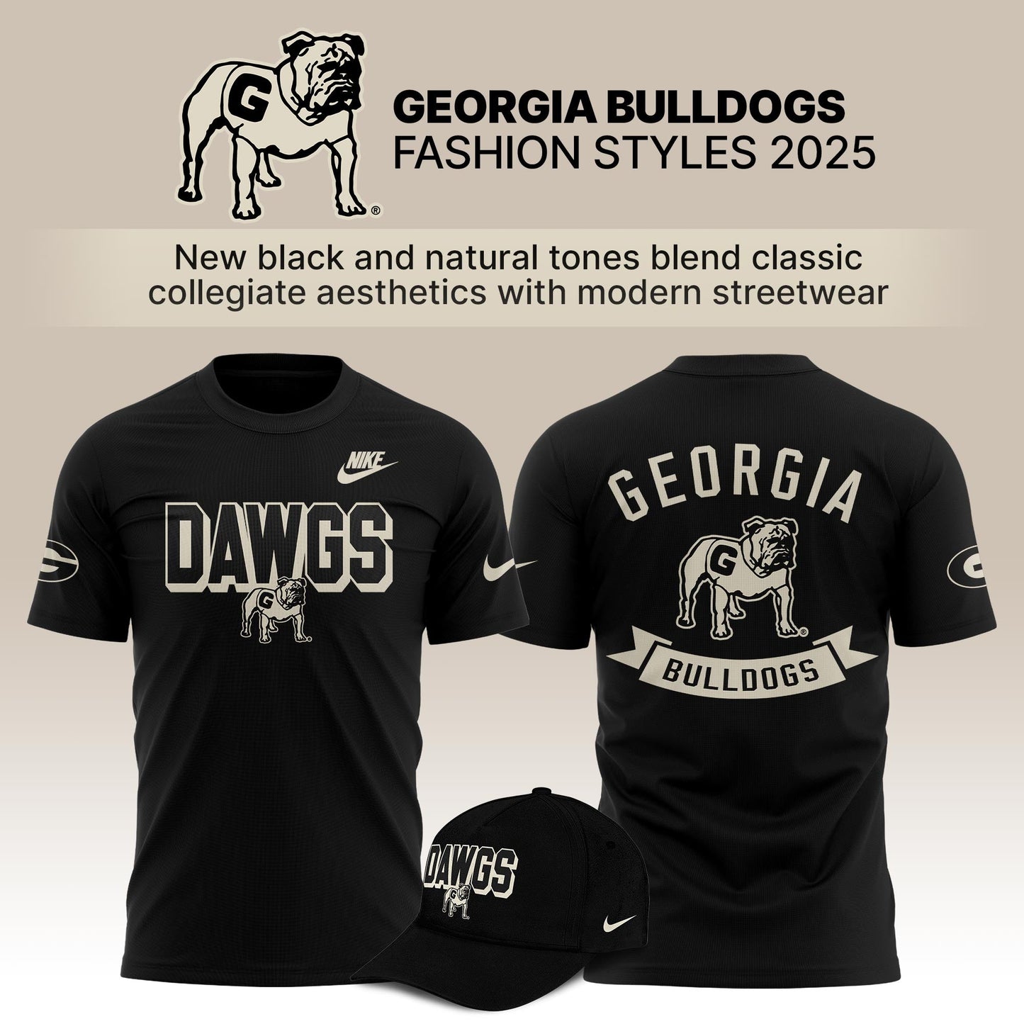 Georgia Bulldogs Bold Fashion 2025 Limited Edition TShirt - Black