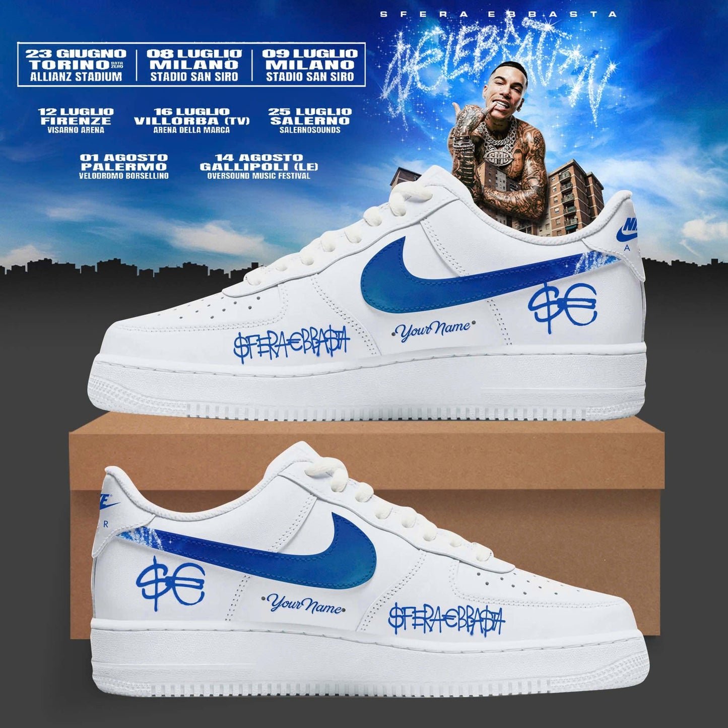 .Sfera Ebbasta Tour 2026 Limited Shoes 1