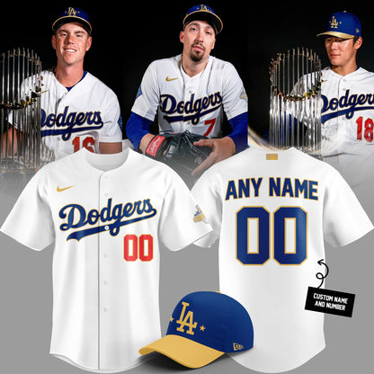Los Angeles Dodgers 2026 Gold Collection Stadium Jersey Custom Name and Number