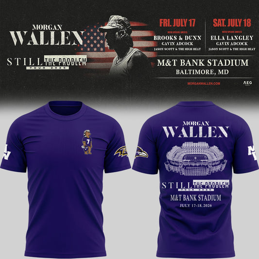 1.Special New Edition Baltimore Ravens x Morgan Wallen T-shirt 2026