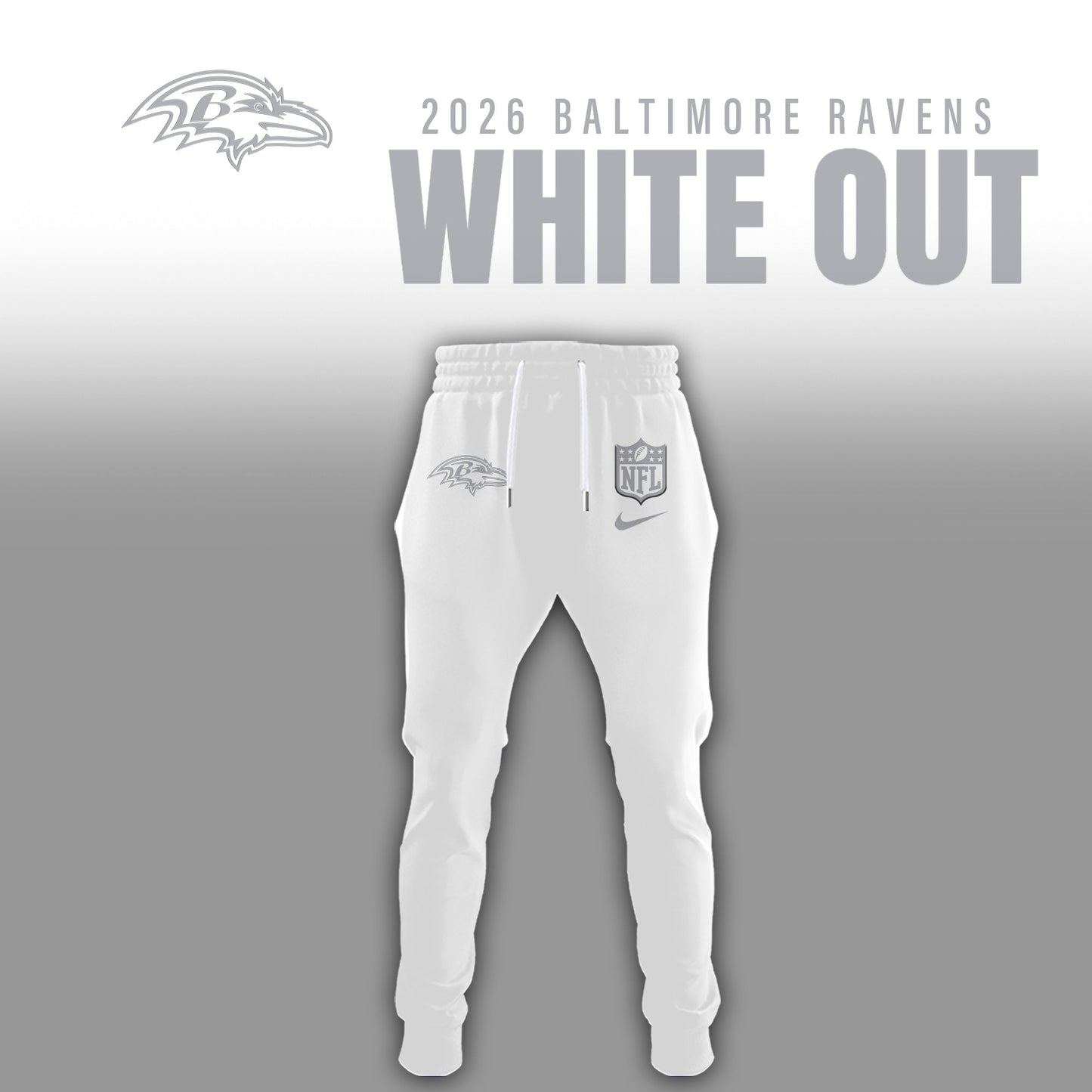 Baltimore Ravens 2026 White Out Limited Edition Shirt