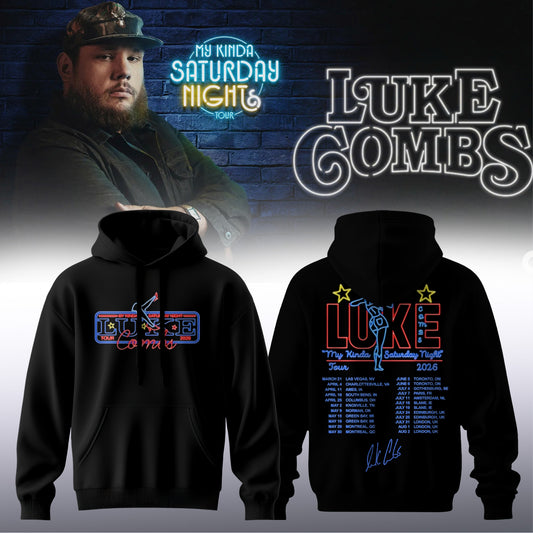 .Luke Combs ”My Kinda Saturday Night Tour 2026” Limited Edition Signature – Hoodie