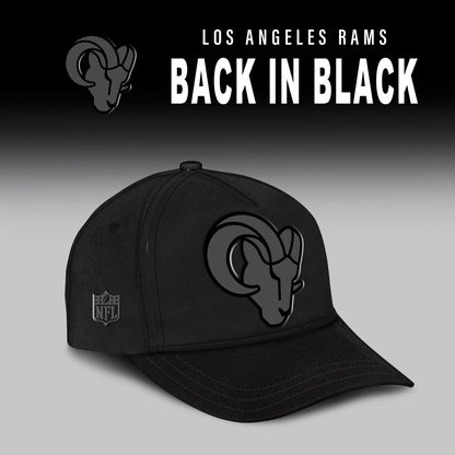 Los Angeles Rams 2025 Back In Black Edition Combo Hoodie Jogger And AF1 Low Top Sneaker For Fan