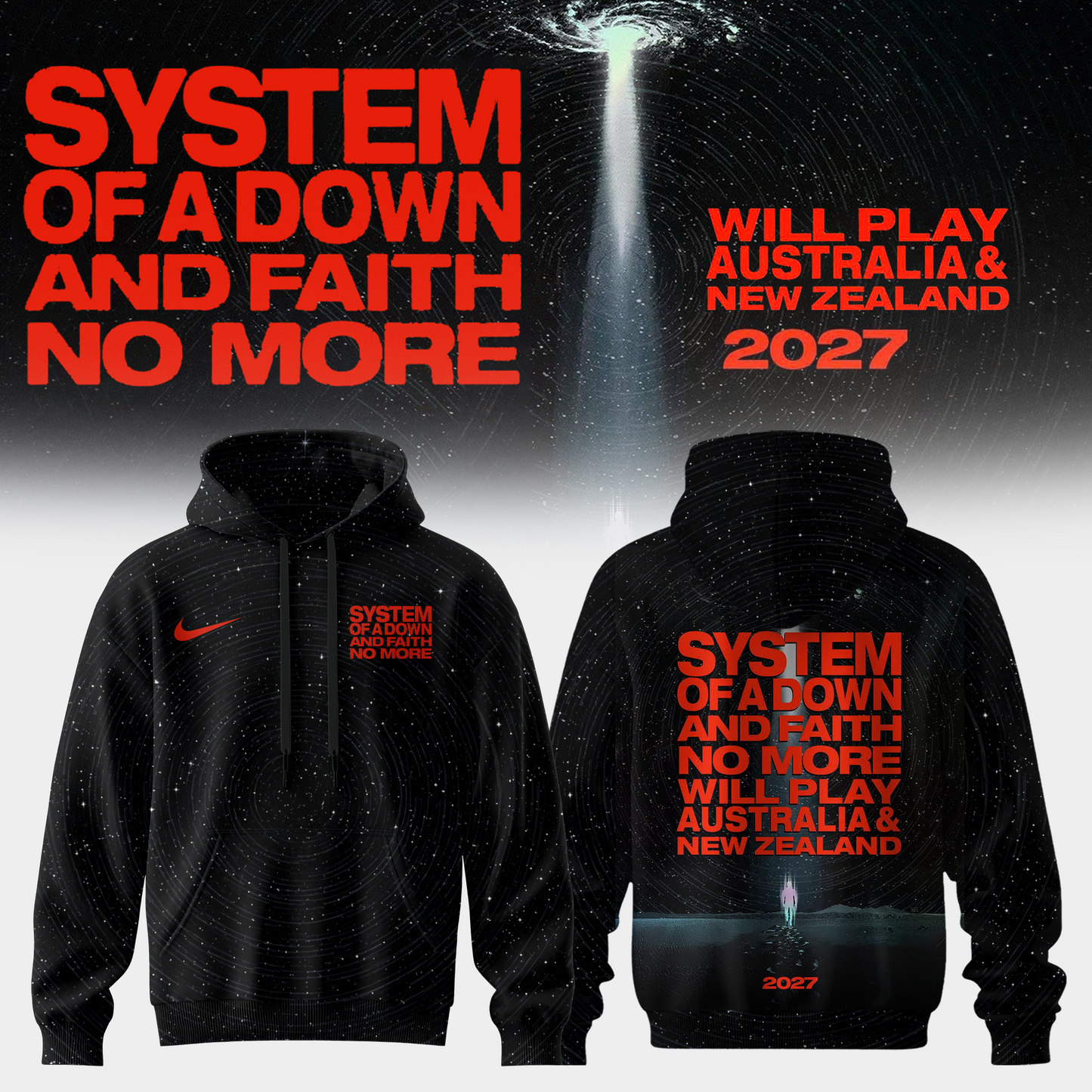 ,,System Of A Down & Faith No More – Australia & New Zealand Tour 2027 – Hoodie