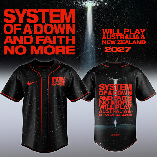 ,,System Of A Down & Faith No More – Australia & New Zealand Tour 2027 – Jersey