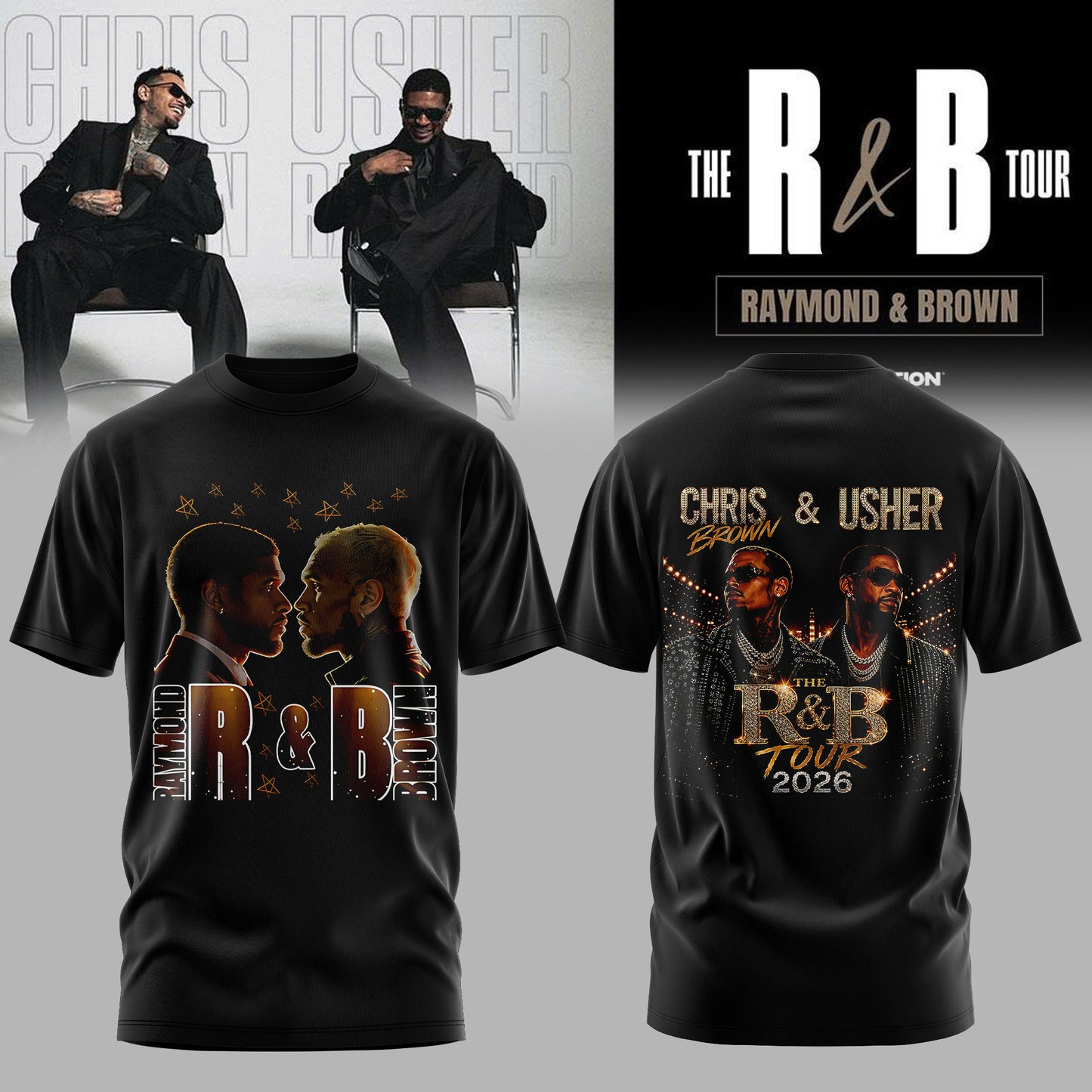 Usher & Chris Brown: The R&B Tour 2026- Limited Edition T-shirt