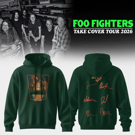 ..Foo Fighters ”Take Cover Tour 2026” Limited Edition Signature - Hoodie