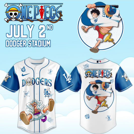 ,.ONE PIECE Night with the Los Angeles Dogger 2026 Jersey 2
