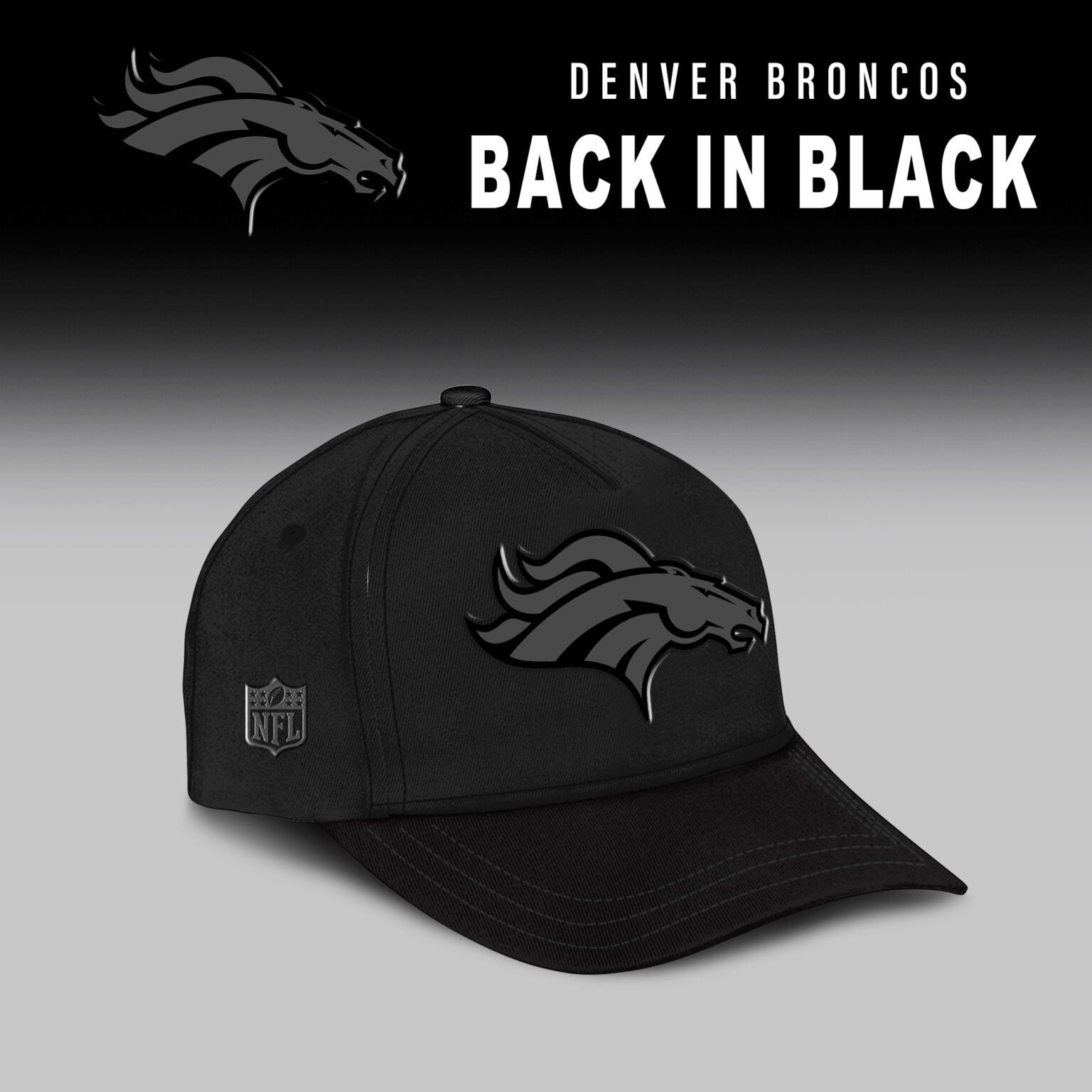 Denver Broncos 2025 Back In Black Edition Combo Hoodie Jogger And AF1 Low Top Sneaker For Fan
