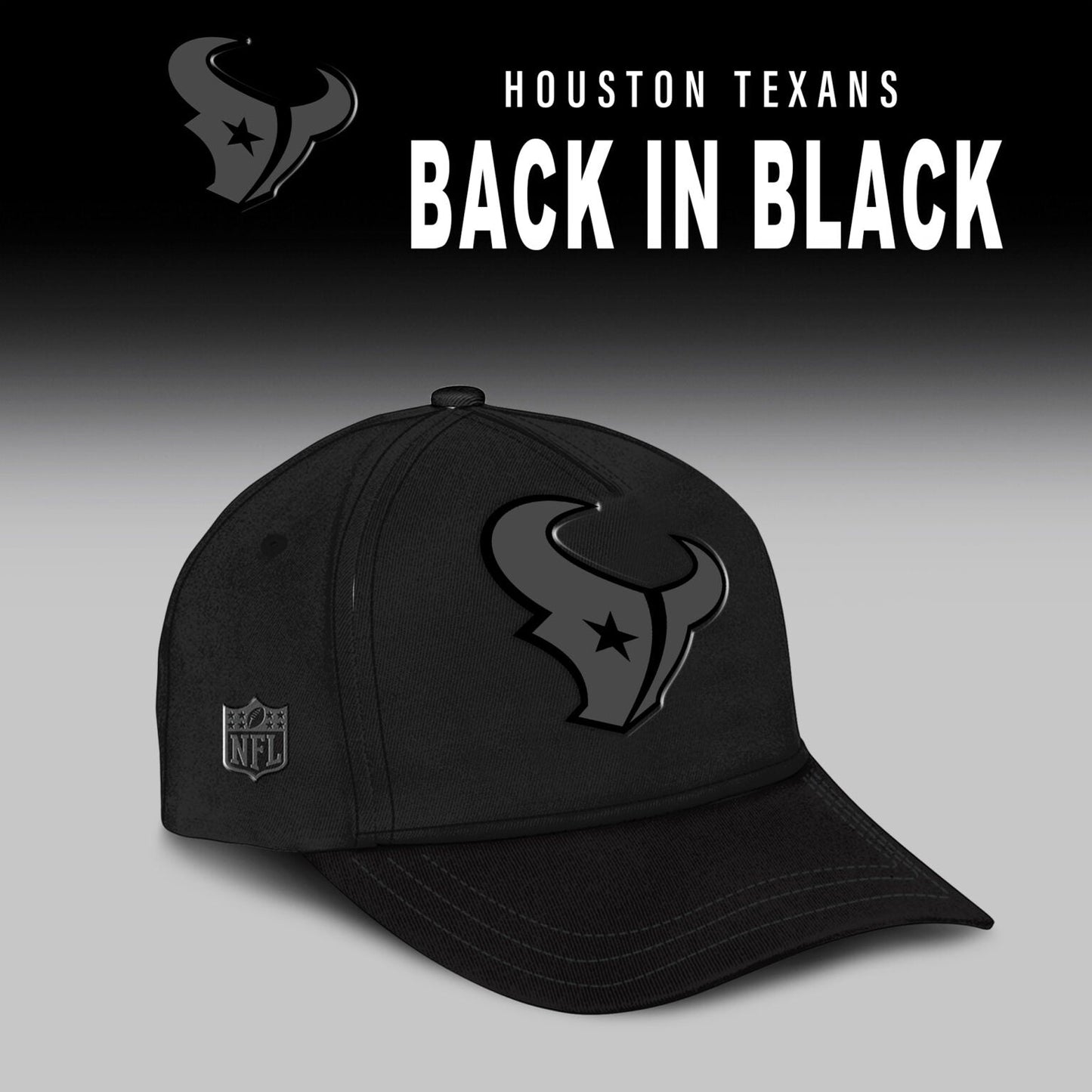 Houston Texans 2025 Back In Black Edition Hoodie Jogger And AF1 Low Top Sneaker For Fan
