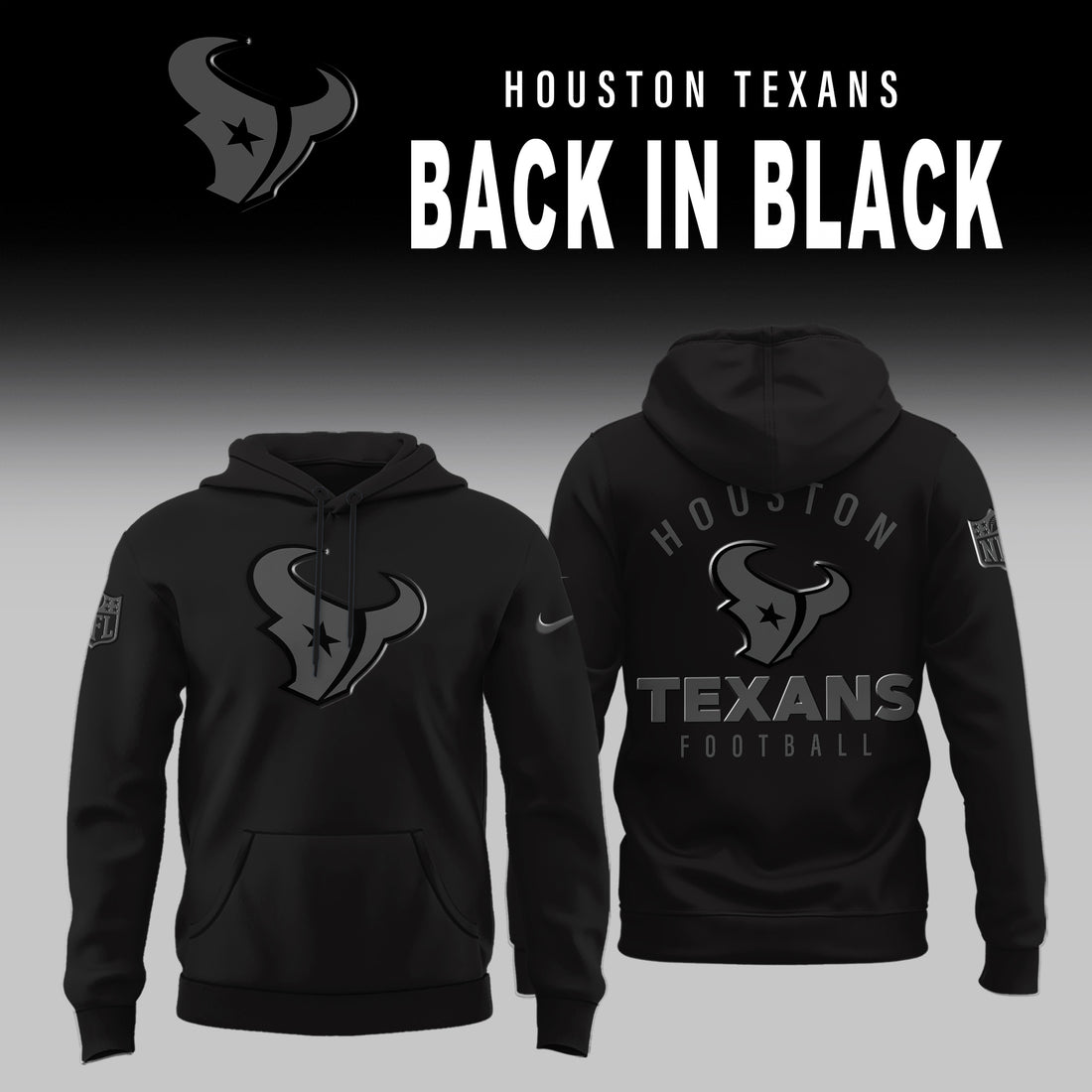 Houston Texans 2026 Back In Black Limited Edition Hoodie
