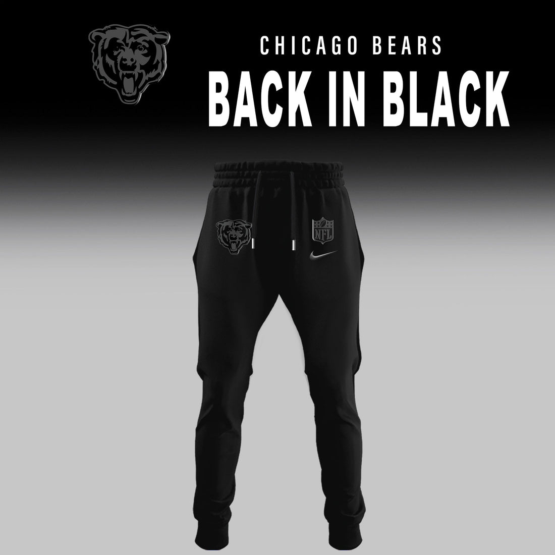 Chicago Bears 2026 Back In Black Limited Edition ZIP Hoode