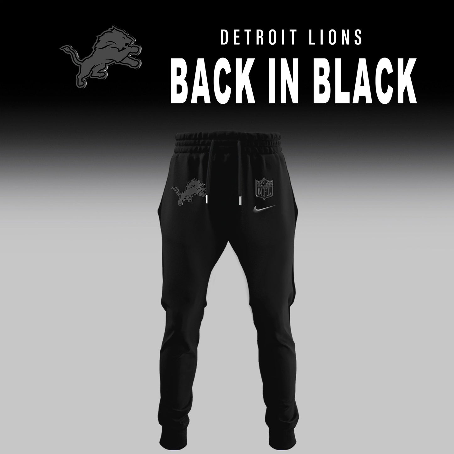 Detroit Lions 2026 Back In Black Limited Edition Hoodie