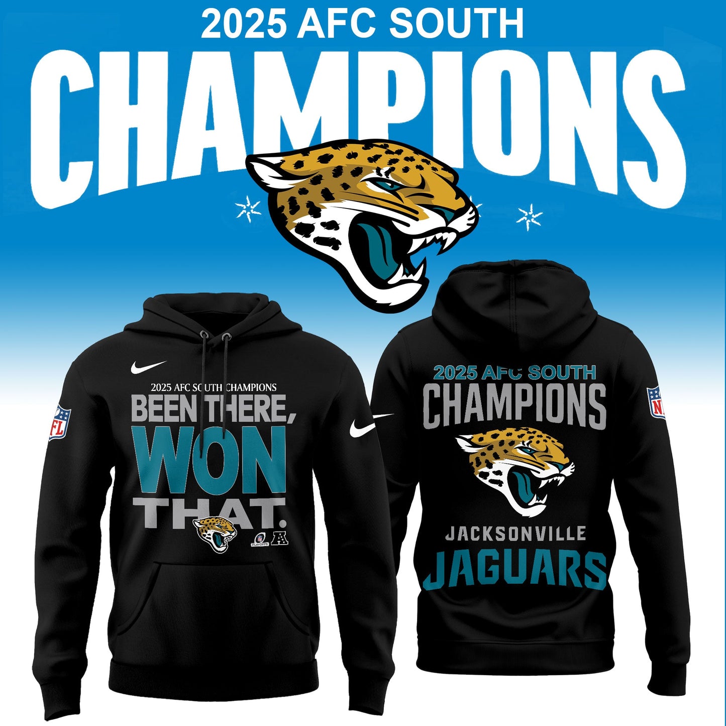 Jacksonville Jaguars 2025 AFC South Division Champions Limited Edition Shirt