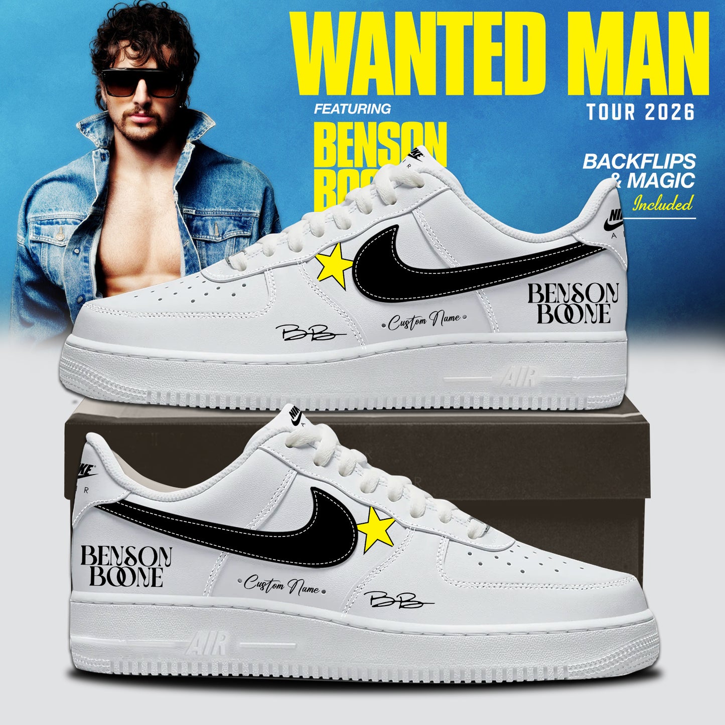 Benson Boone Wanted Man signed Shoes 15